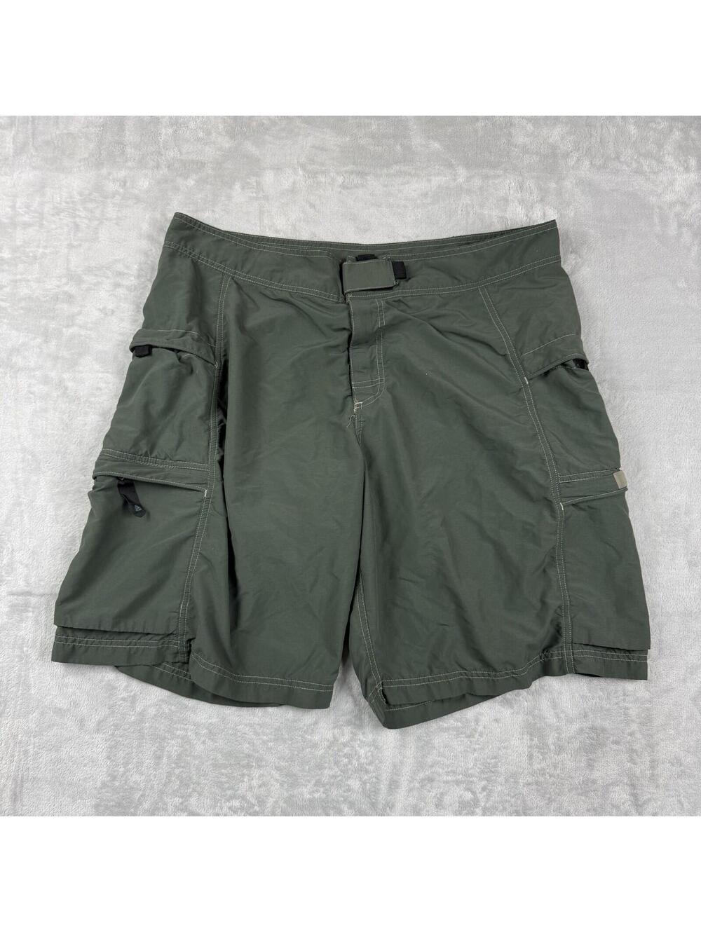 VTG Nike ACG Cargo Shorts Olive Green Utility Hiking Tactical 38 Gorpcore Y2K